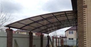 Навесы из поликарбоната к дому Балахна, цена от 3630 руб.